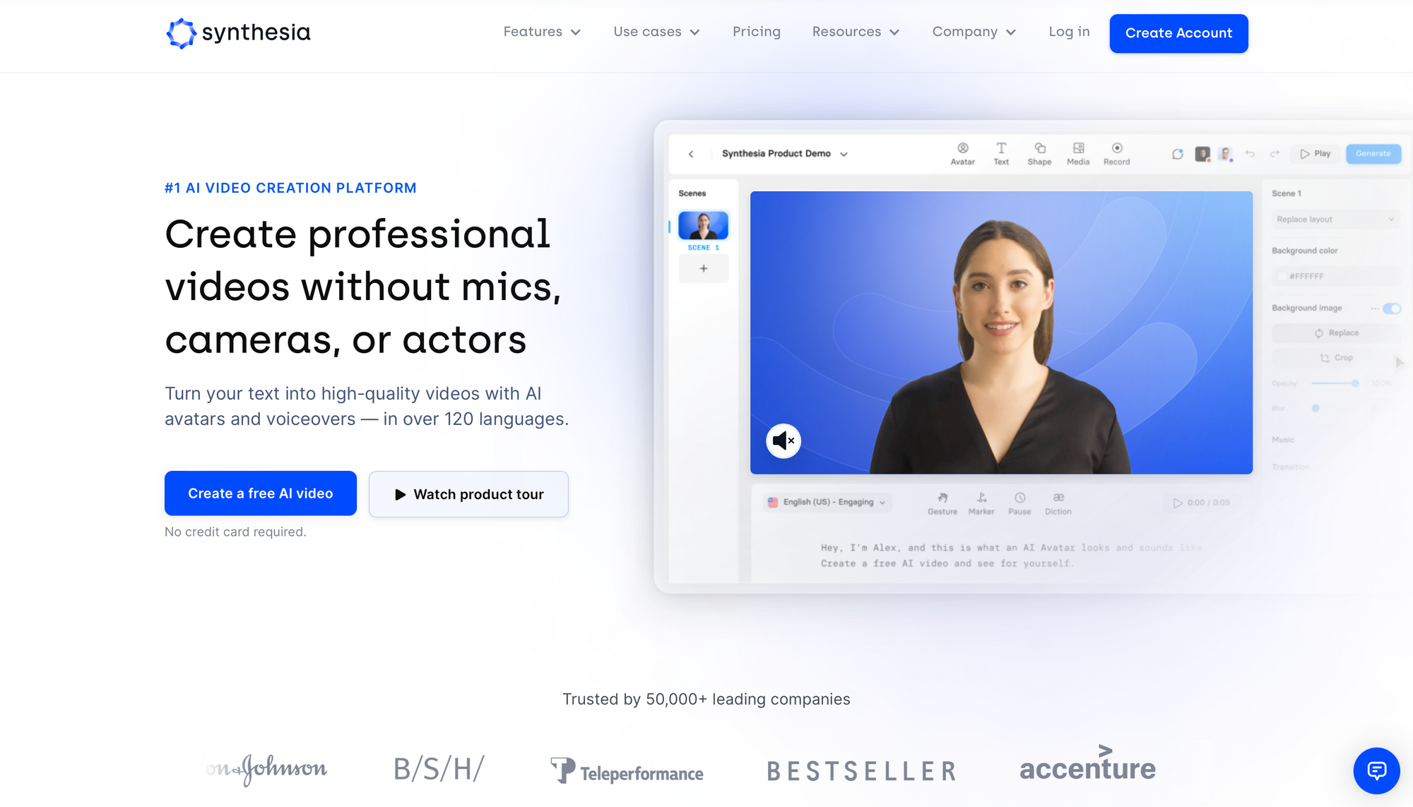 Synthesia — инструменты искусственного интеллекта B2B
