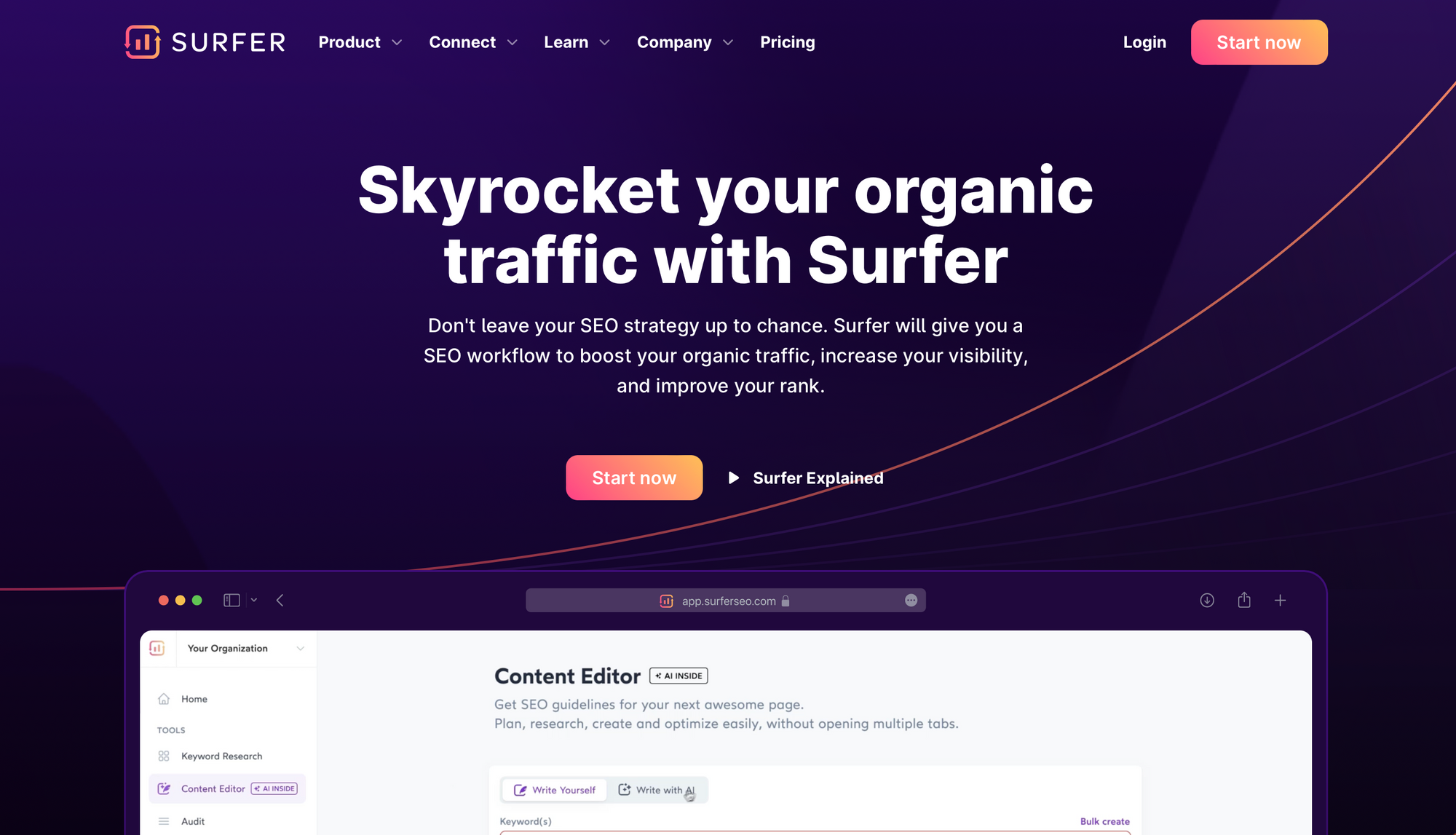 Surfer SEO - Инструменты AI для B2B