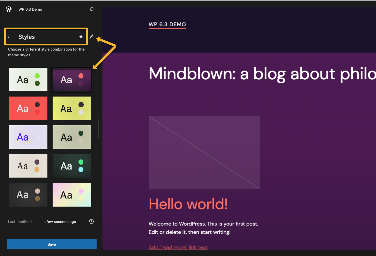 menu gaya di wordpress