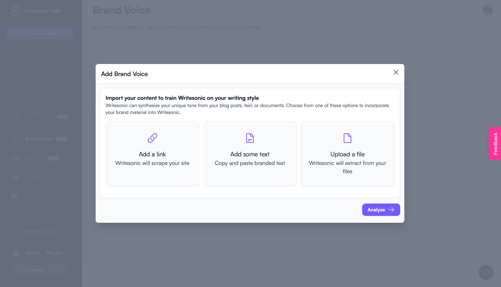 Zbuduj głos swojej marki dzięki Writesonic — tożsamość marki