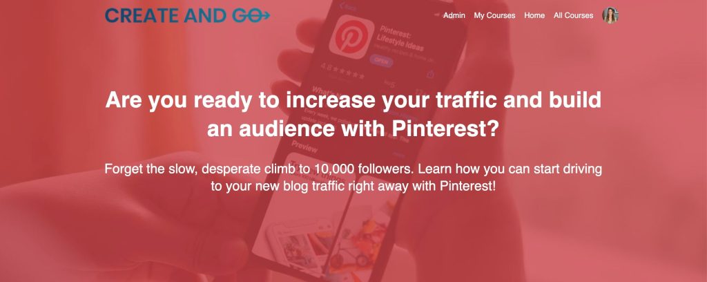 Pinterest Traffic Avalanche kursu ekran görüntüsü