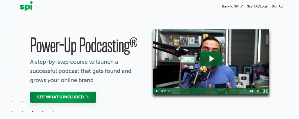 Power Up Podcasting kursu ekran görüntüsü