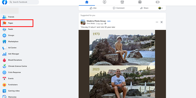 Панель управления Facebook