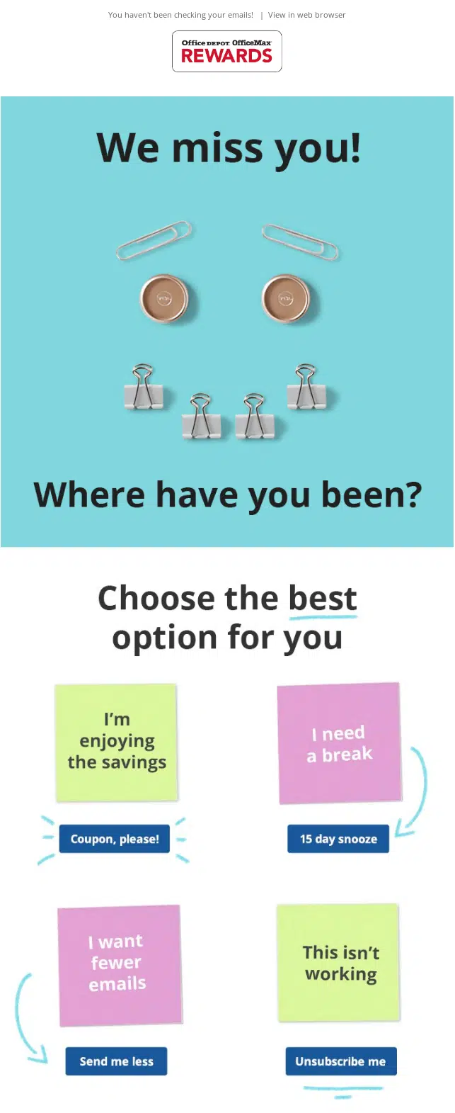 Office Depot - Email di riattivazione