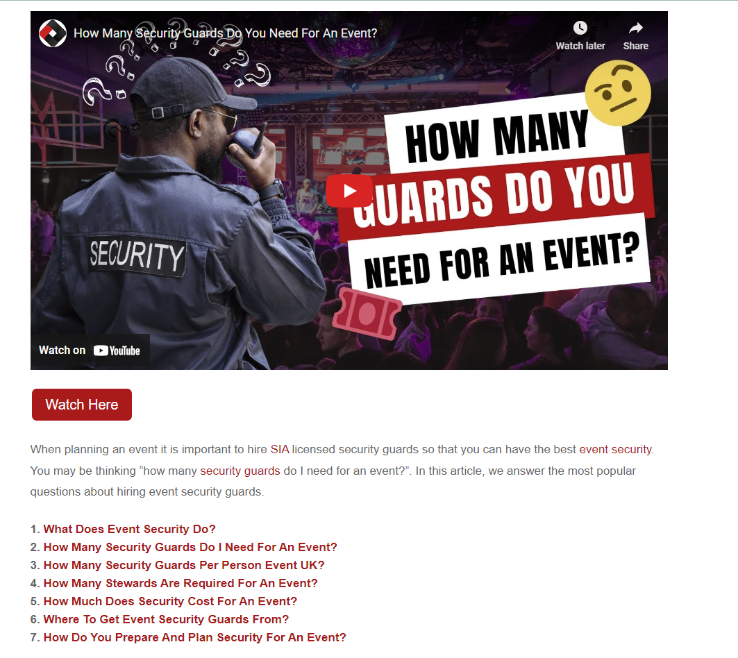 Скриншот блога Region Security Guard