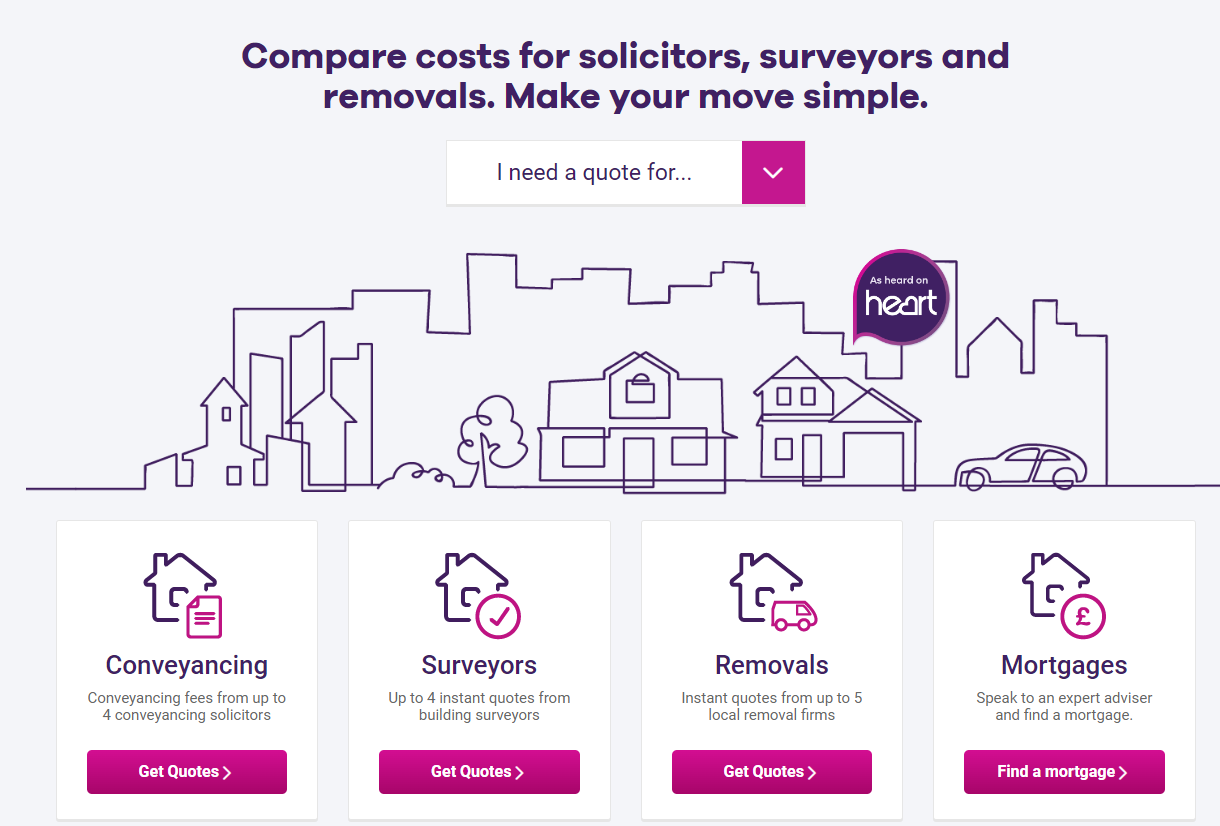 Скриншот просто движущейся домашней страницы