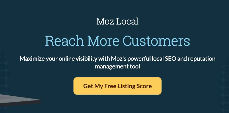 O imagine a site-ului Moz Local SEO care detaliază instrumentele lor locale de SEO