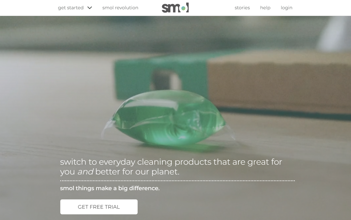 Capture d'écran du site Smol