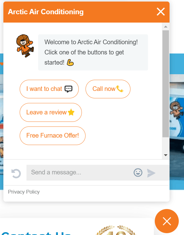 Une image de la fonctionnalité de chat présentée sur un site Web.