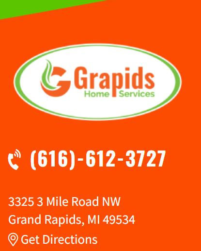 Le site Web d'une entreprise de CVC montrant son NAP.