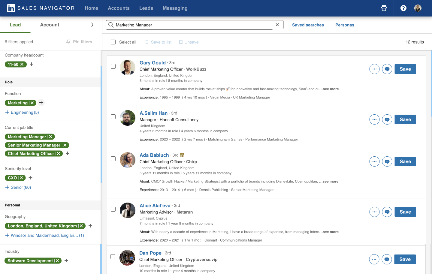 세일즈 네비게이터 검색