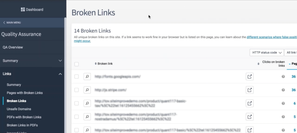 5. Assurance qualité SiteImprove
