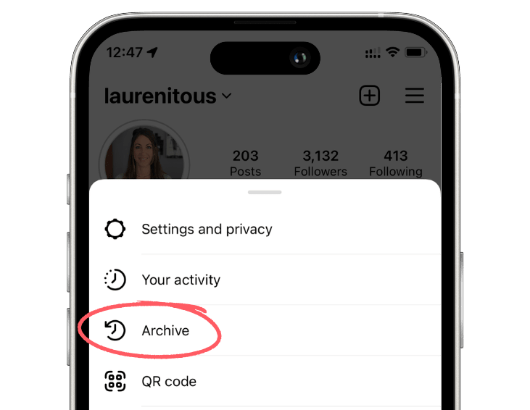 Instrukcje archiwizacji Instagrama na telefonie