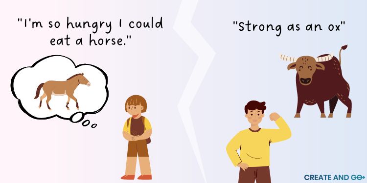 饿了我可以吃一匹马夸张图形