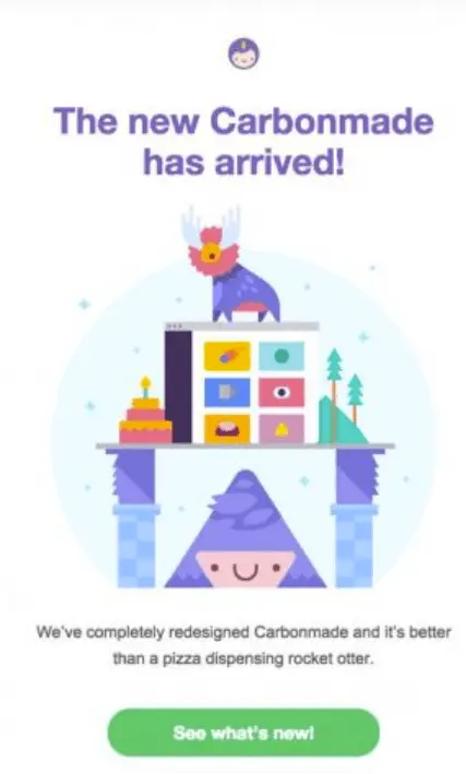 Carbonmade الترويجية البريد الإلكتروني