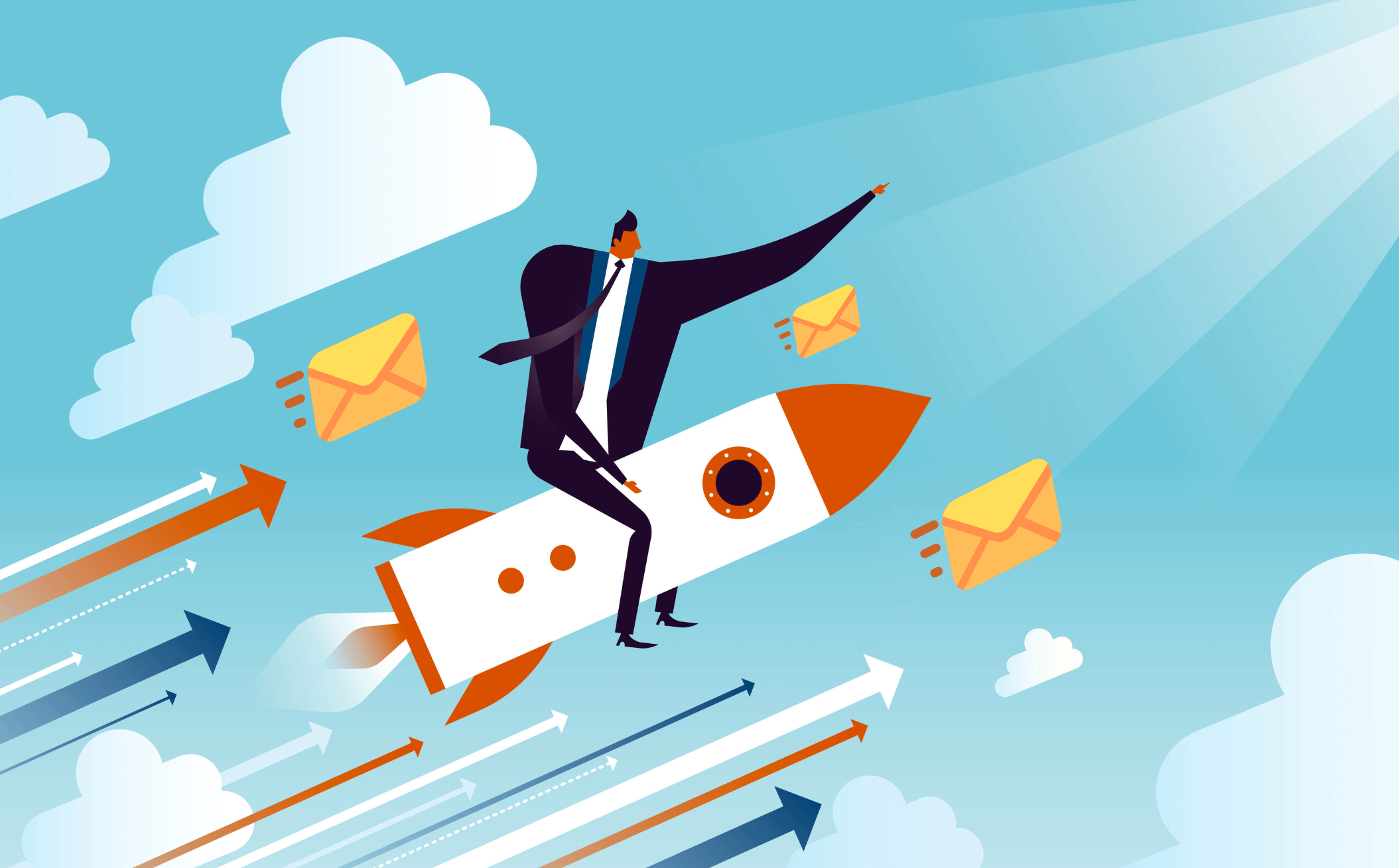 البريد الإلكتروني الترويج إطلاق الصواريخ