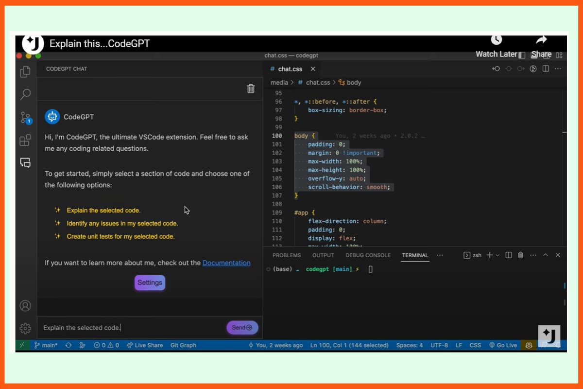 أفضل أدوات مساعد الترميز بالذكاء الاصطناعي - CodeGPT