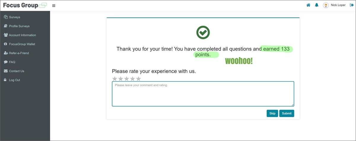 焦点小组在线调查完成