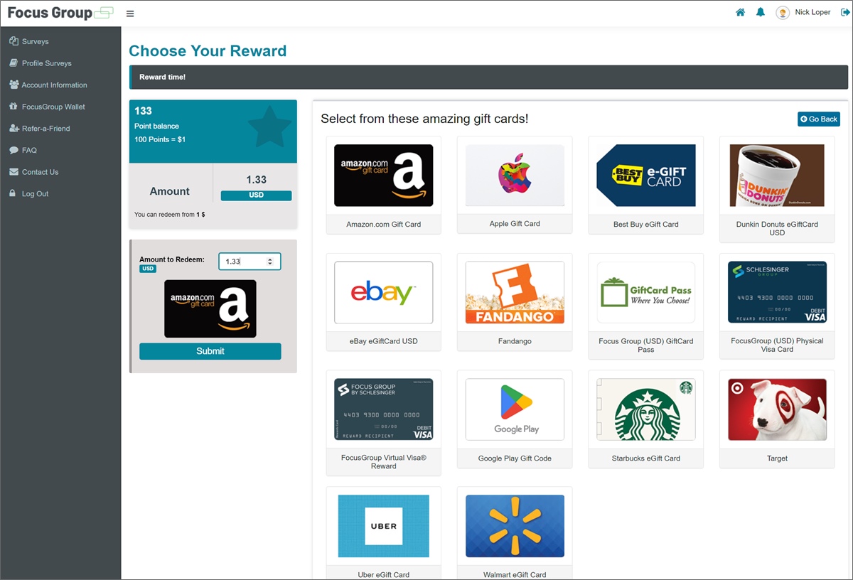 focusgroup-com 兑换选项