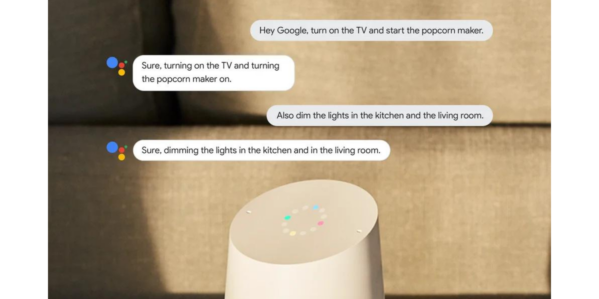 Exemplo de assistente virtual do Google