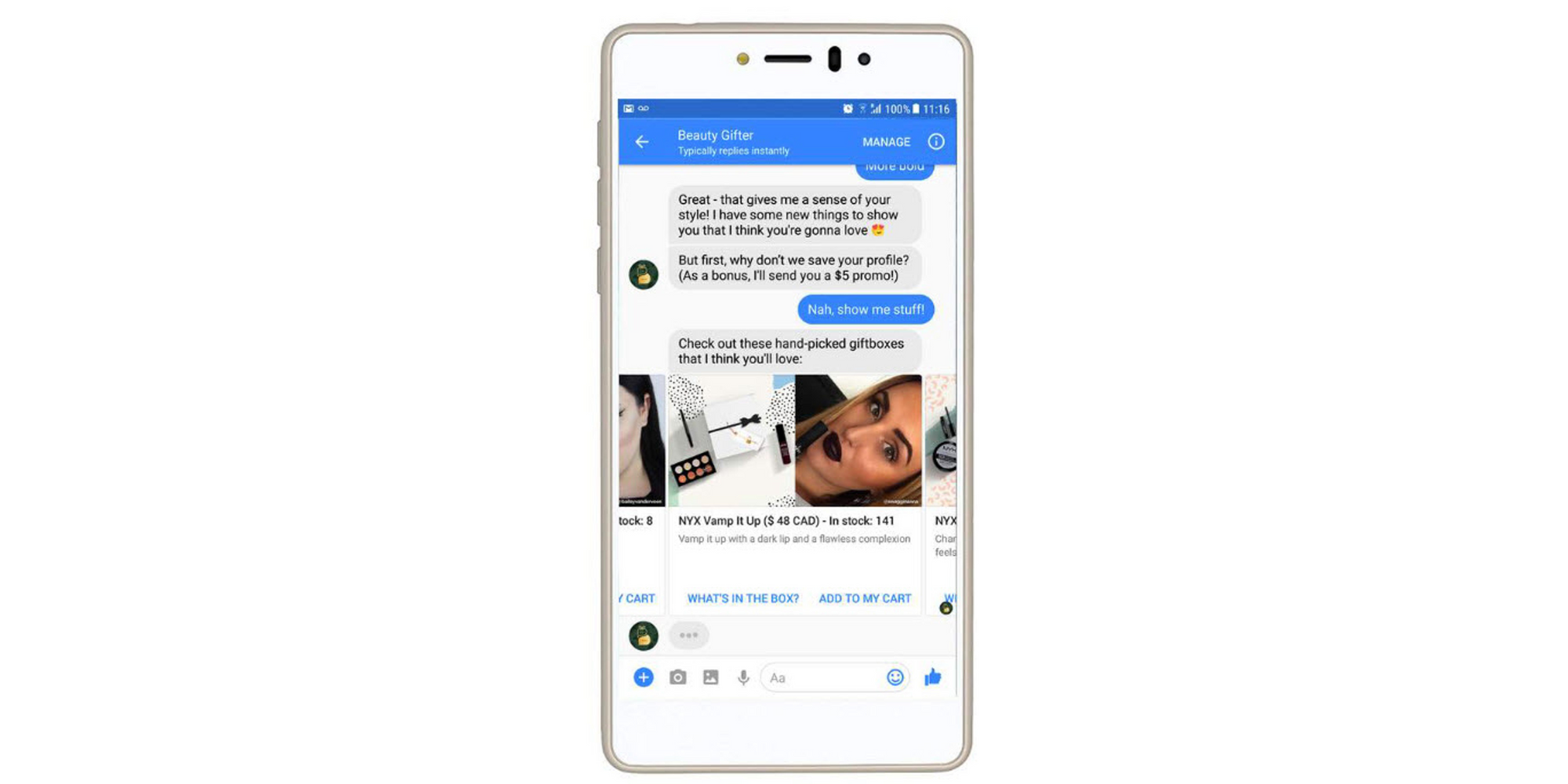 Caso de uso do chatbot para marketing da SocialIntents