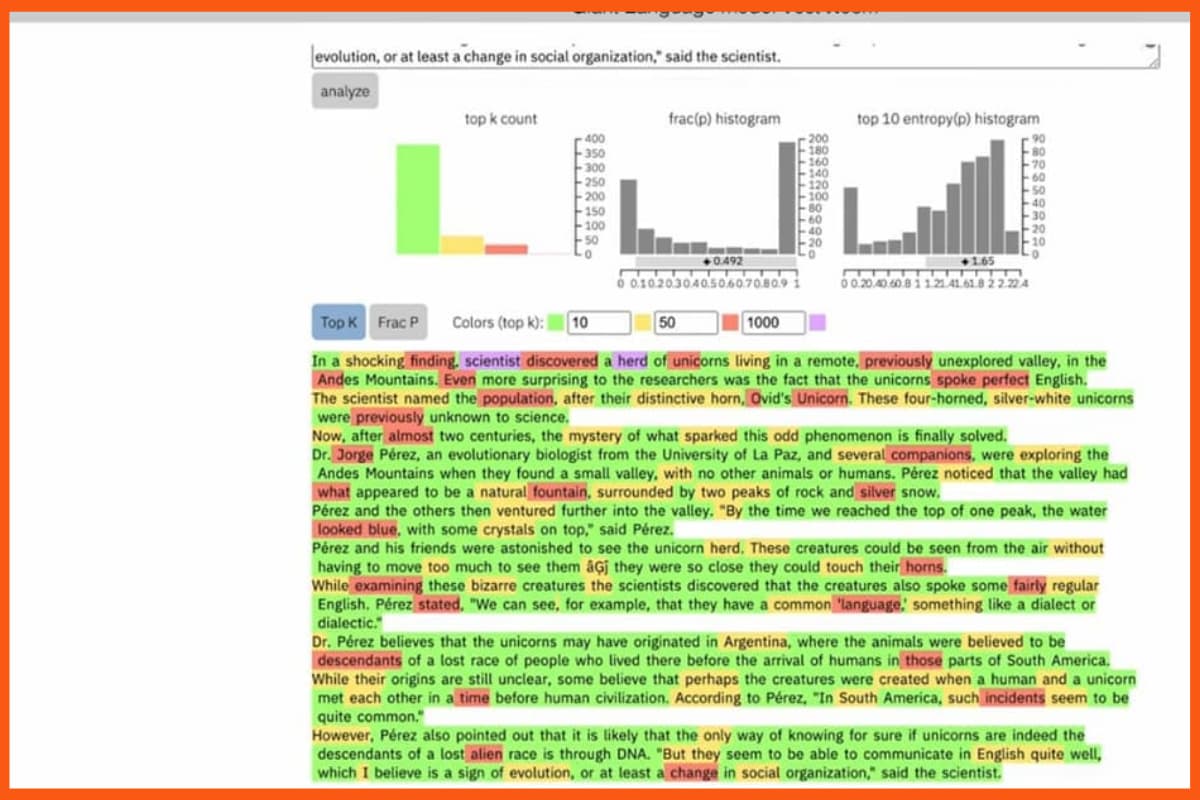 AI 콘텐츠 탐지 도구 - 거대 언어 모델 테스트 룸