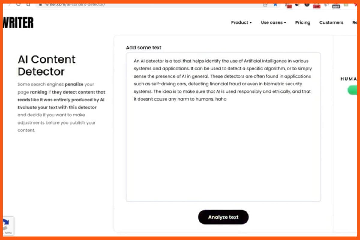 AI 콘텐츠 감지 도구 - Writer AI