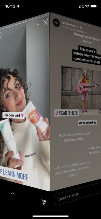 Sehen Sie sich die Instagram-Story anonym mit halbem Wischen an