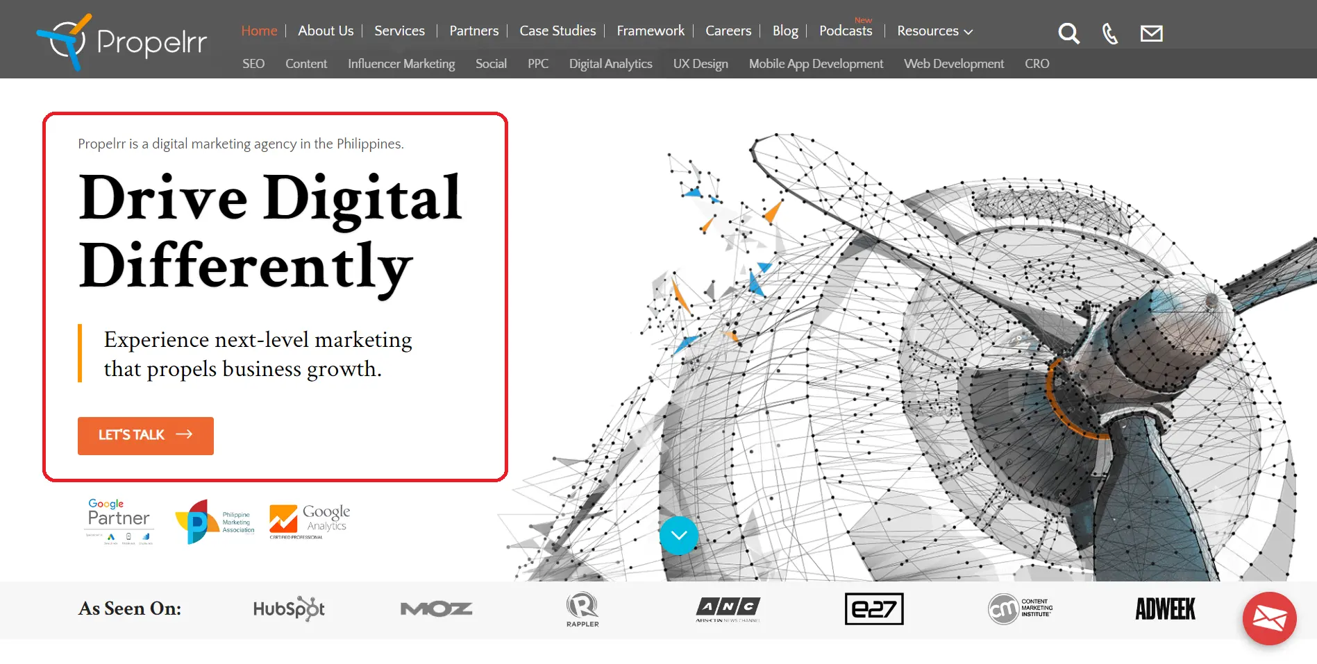 página inicial do propelrr