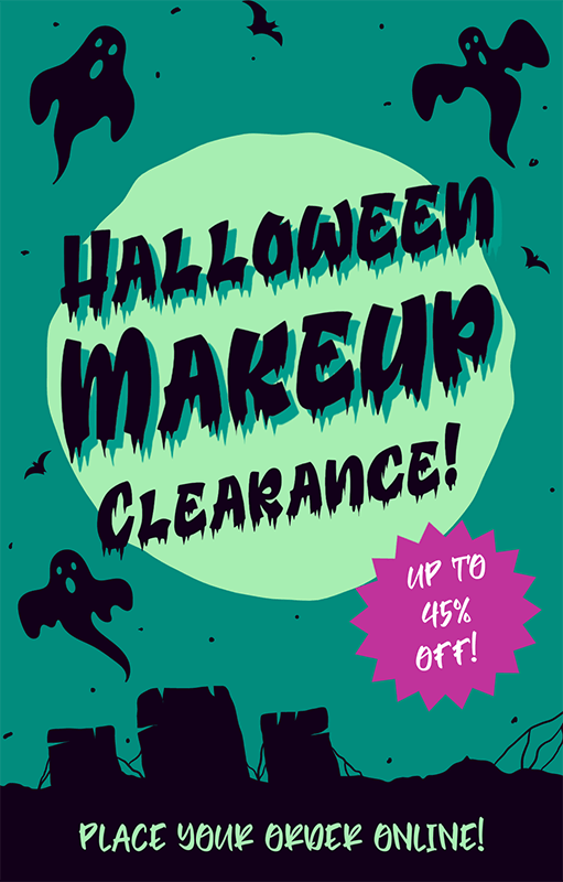 Cadılar Bayramı İçin Makyaj Mağazası Satışı İçin Instagram Hikaye Oluşturucu