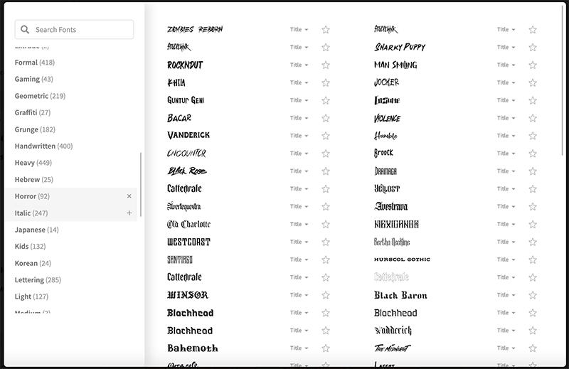 Placeit Korku Yazı Tipleri