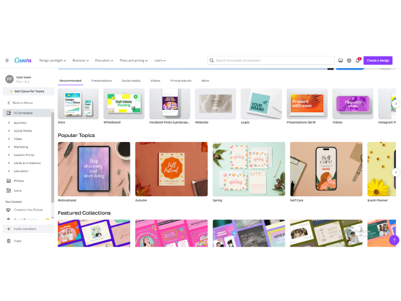 Canva - Hepsi bir arada Kodsuz araç