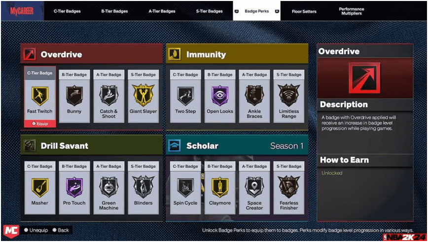 نظام شارة NBA 2K24