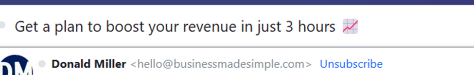 Crea una línea de asunto atractiva en todo momento