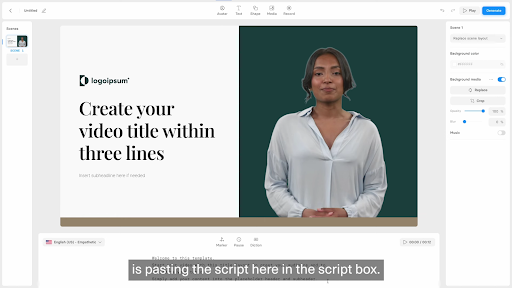 Synthesia.io AI destekli video oluşturma