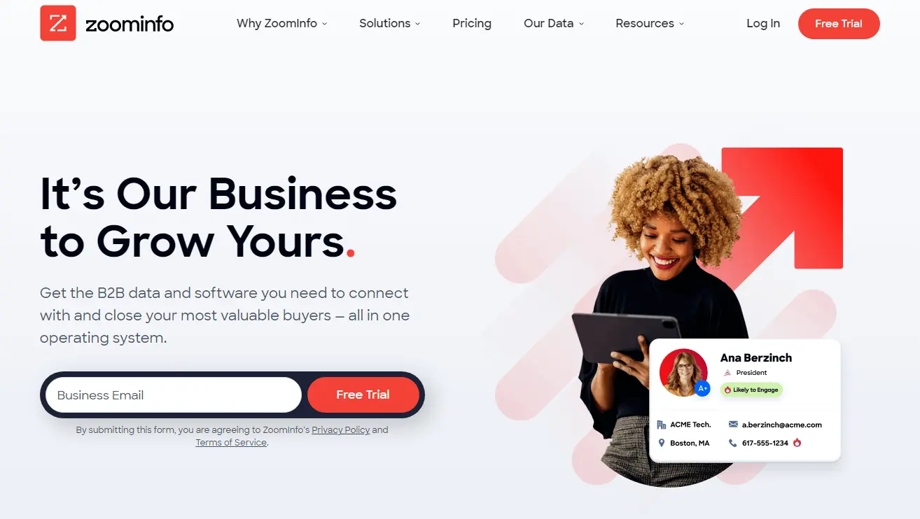 Zoominfo-หน้าหลัก
