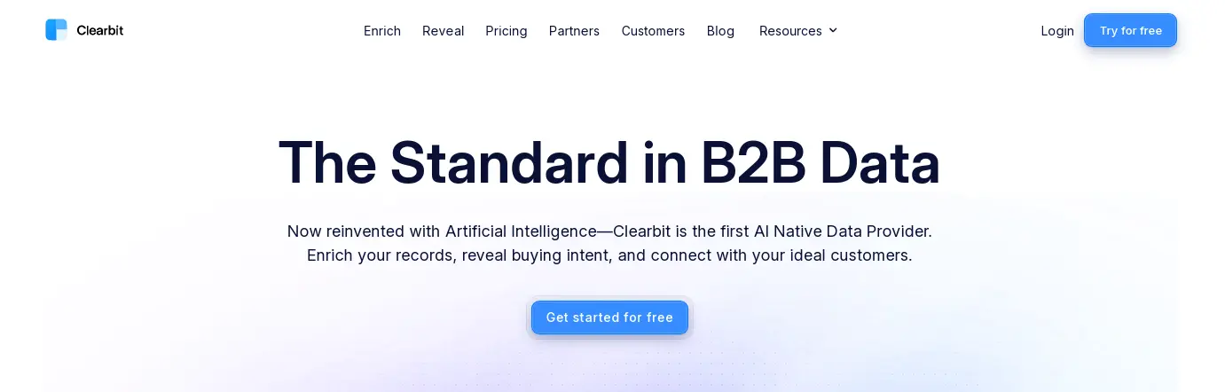 clearbit-หน้าหลัก