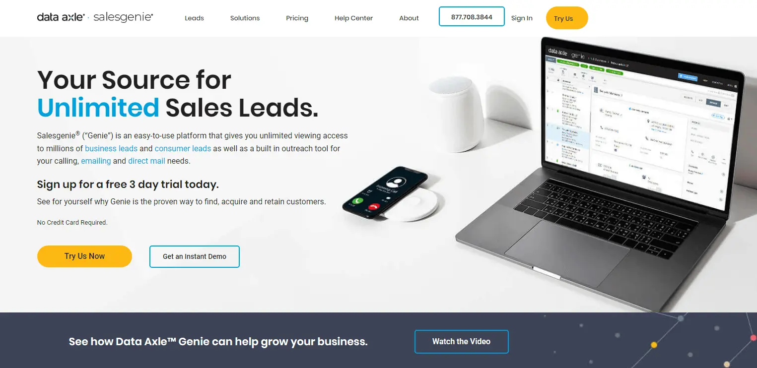 data-axle-genie-หน้าหลัก