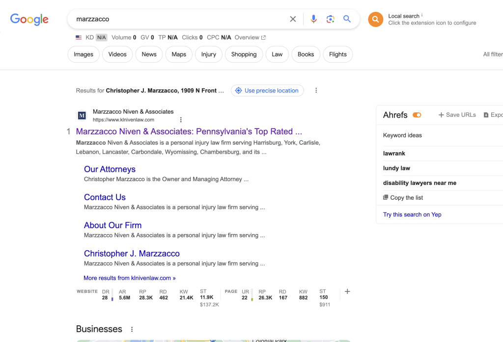Esempio di tag titolo studio legale marzzacco