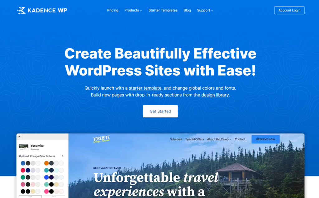 10+ En İyi WordPress Tema Sağlayıcıları (Güncellenmiş liste) 2 kadence wp homepage