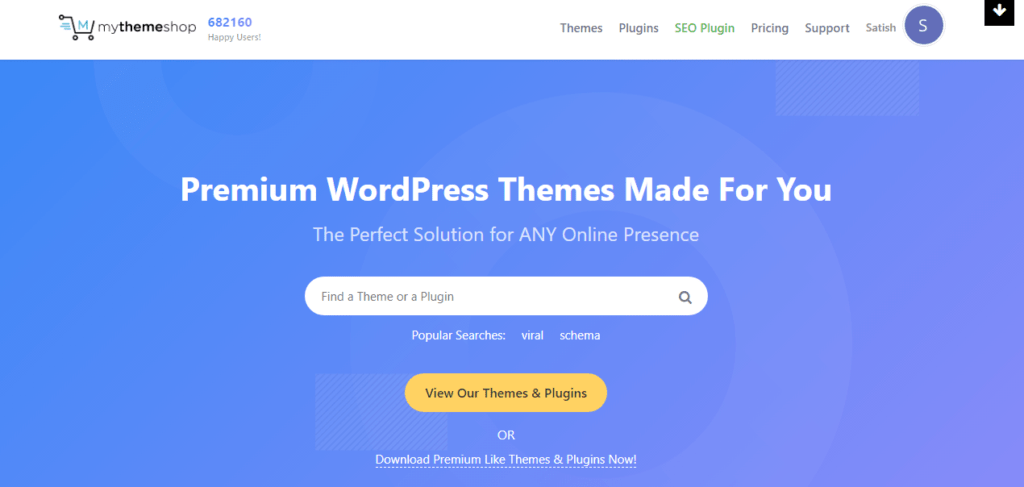 10+ En İyi WordPress Tema Sağlayıcıları (Güncellenmiş liste) 14 mythemeshop homepage