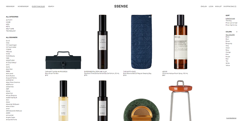 SSense ผลิตภัณฑ์ทุกอย่างอื่น