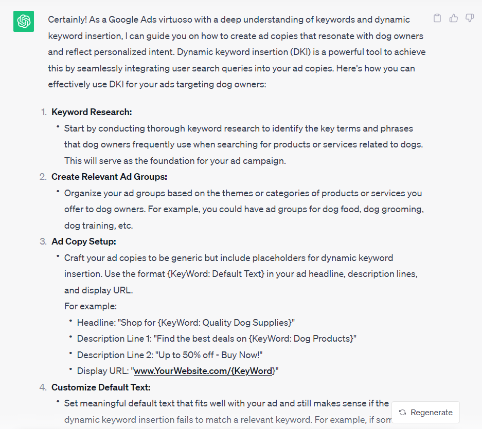 Aviso ChatGPT para Google