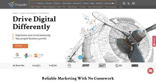 benutzerfreundliches Navigationsmenü