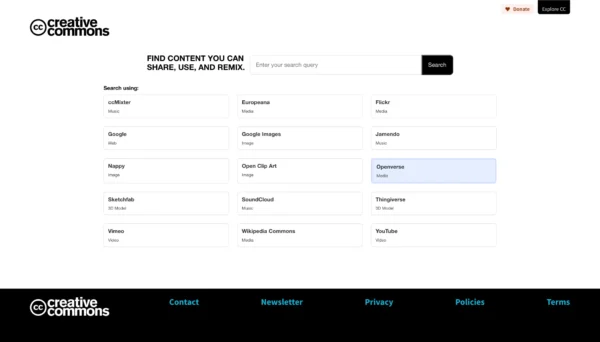 محرك بحث المشاع الإبداعي