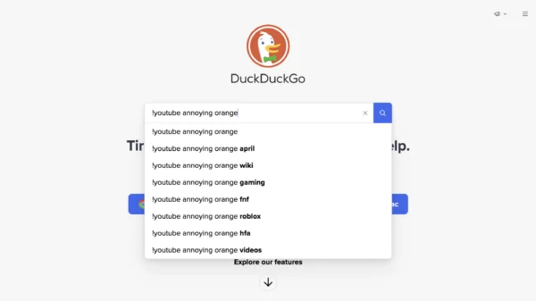 موقع إعادة توجيه البحث duckduckgo