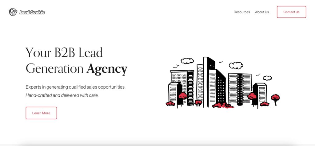 ภาพหน้าจอของเว็บไซต์ Lead Cookie