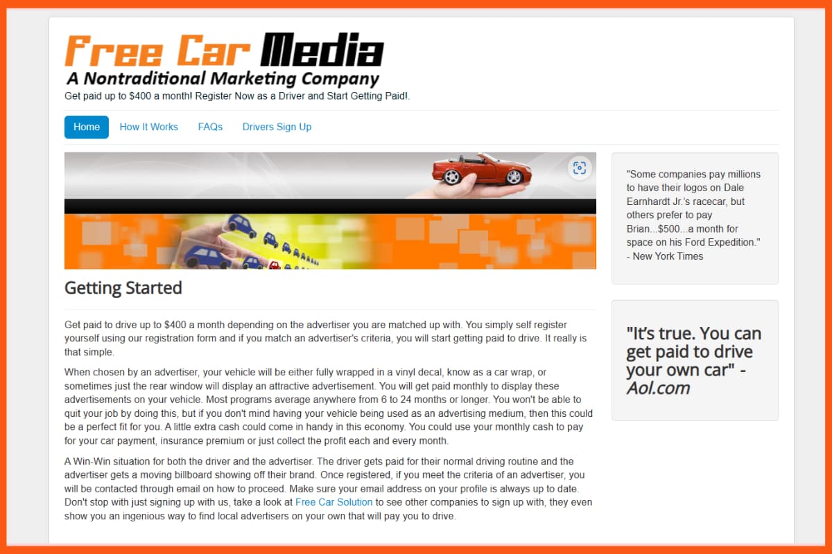 الإعلان عن سيارتك - وسائط السيارات المجانية