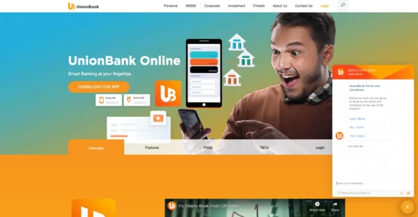 integrações chatbot unionbank fintech