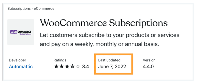 último ejemplo de complemento actualizado